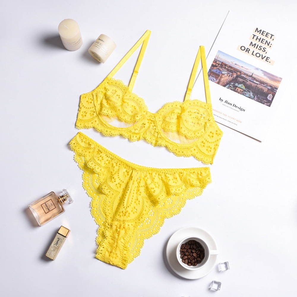 Sexy Lace Lace Cutout Sexy Lingerie Set